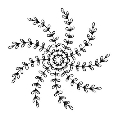 Sevimli Çiçek Kar Tanesi. T-shirt dövme baskı tasarımı. Noel etiketi .