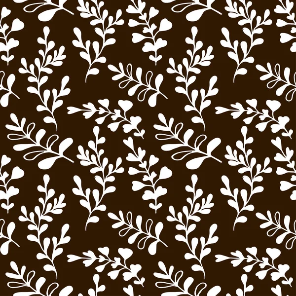 Květinové bezešvé vzory. Monochromatické vektorové pozadí. Návrh na tisk nebo balení textilu. — Stockový vektor