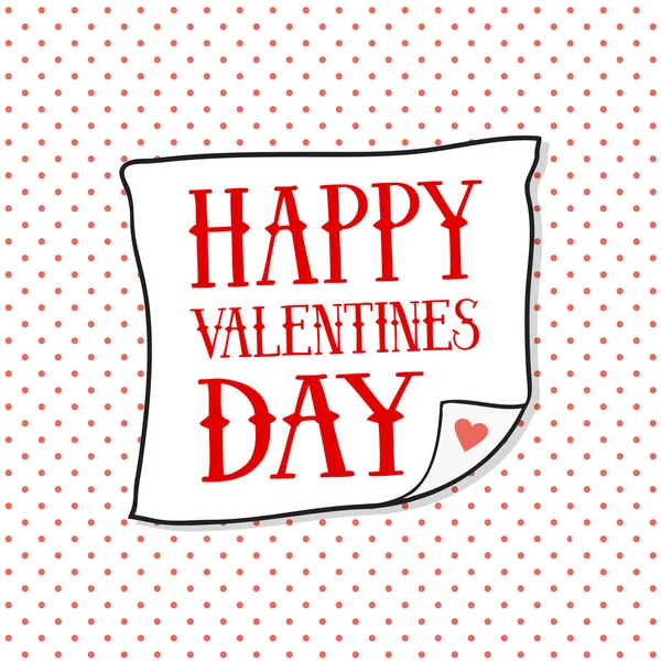 Boldog Valentin-napi üdvözlőlapot. Szerelem ünnep vektor illusztráció. — Stock Vector