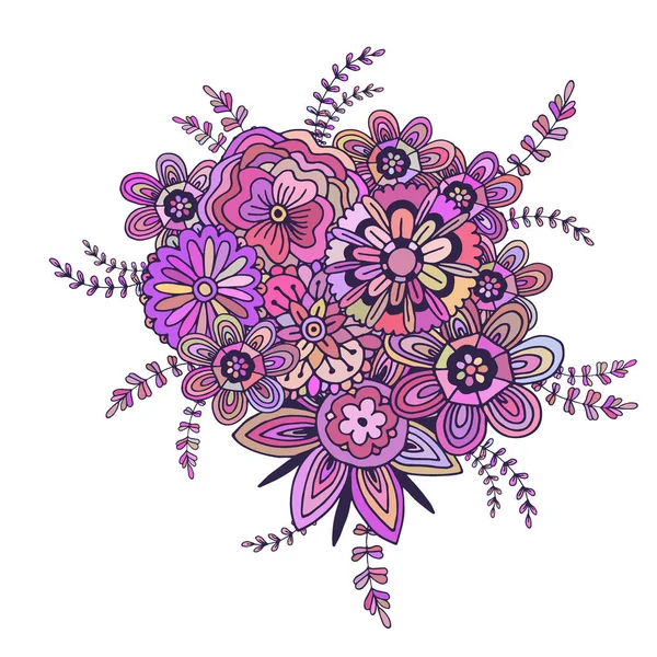 花ベクトルの装飾。印刷可能なアートプリント. — ストックベクタ