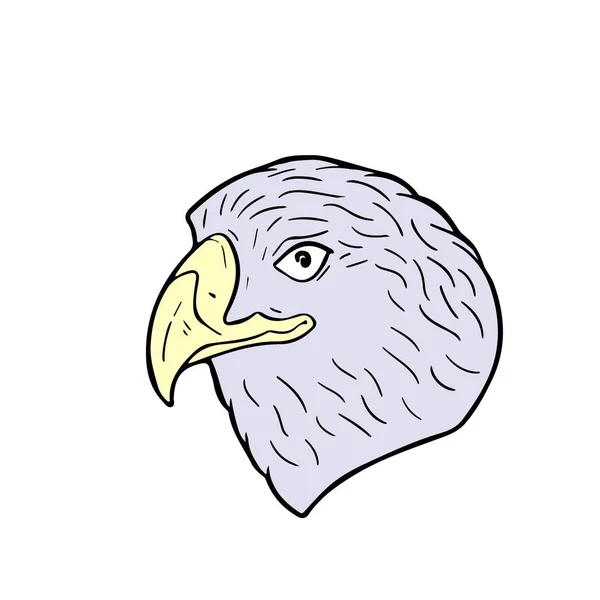 Орел голови мультиплікаційної ілюстрації. Друкований логотип Векторний дизайн . — стоковий вектор