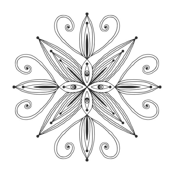 Ozdobná starožitná Mandala. Vzor ozdob květin. Vektor pro barevnou stránku nebo dekoraci pro dospělé. Kreativní interiérová tisk. — Stockový vektor