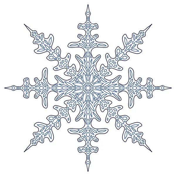 Schneeflocken-Weihnachtsdesign. kreativer Neujahrsdruck — Stockvektor