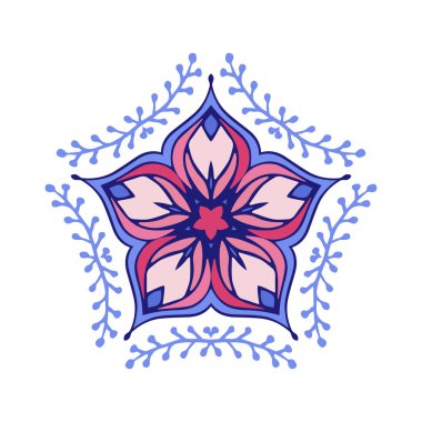 Süs vintage çiçek. süs deseni. Yaratıcı baskı.