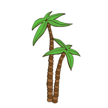 Palm karikatür simgesi. Elle çizilmiş baskı. Etiket tasarımı.