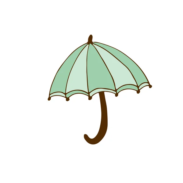 Cute Umbrella Doodle illustration. Sticker design. — Stock Vector