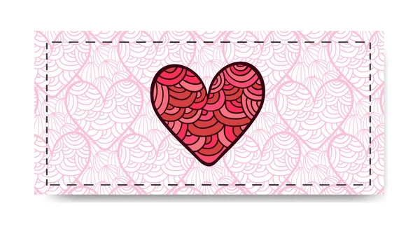 Valentine Day Banner. Heart design element . — Stock Vector