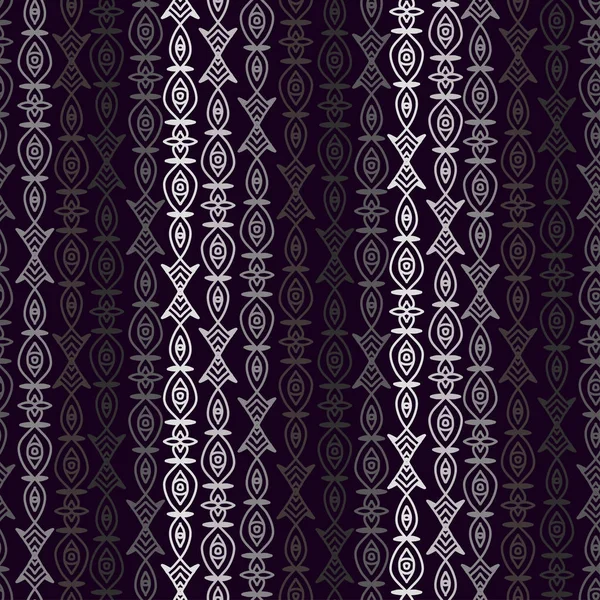 Tribal fond sans couture. Modèle pour la conception d'impression textile. Modèle sans couture sombre avec des rayures ethniques . — Image vectorielle