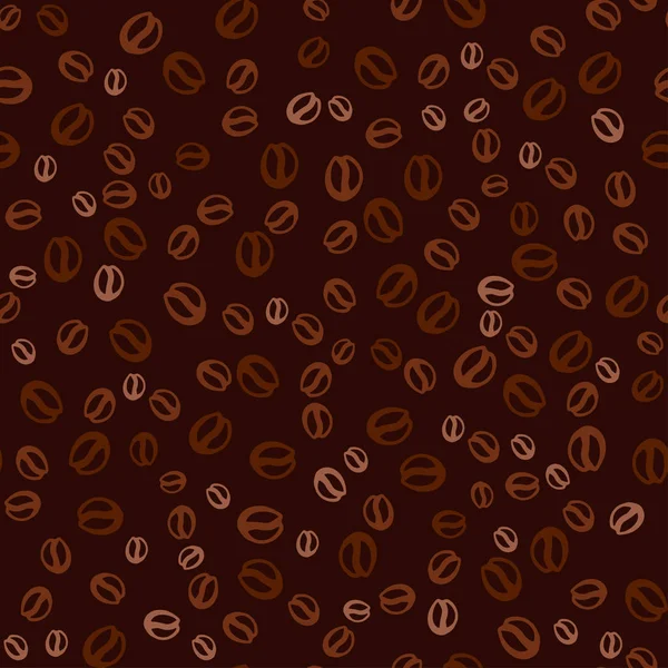 Coffee beans seamless pattern. Wrapping paper with coffee beans. Textile print, cafe decor and kitchen wallpaper pattern design. — Stock Vector