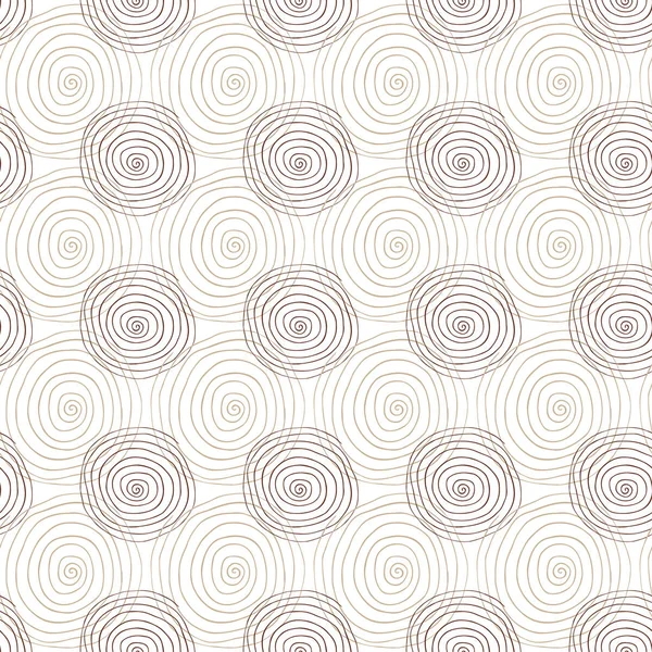 Spiral sömlösa mönster i beige färg. Upprepad etnisk geometrisk bakgrund. Elegant mall för mode utskrifter. Textur för tapeter, textildesign. — Stock vektor