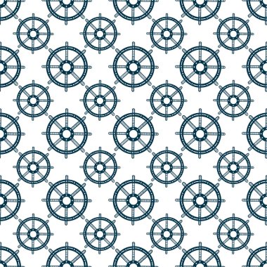 Tekerlekler dikişsiz desen. Vektör arka planını tekrarlayın. Tekstil tasarımı için direksiyon deseni. Basit web arka planı
