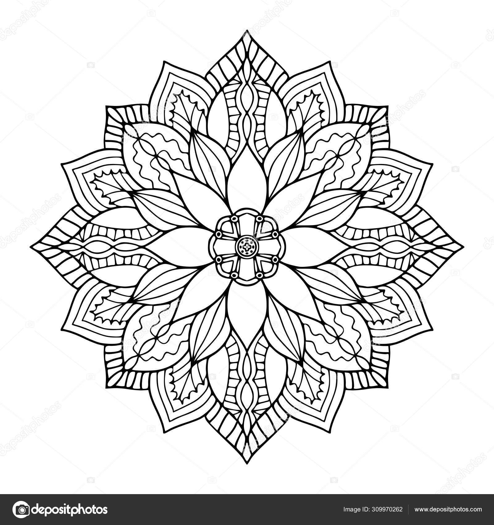 Download Ornamental Mandala Art Design Coloring Book Page Creative Mandala Print Vector Image By C M Ion Vector Stock 309970262