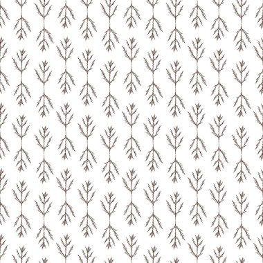 Sonbahar doğa deseni. Vektör arka plan tasarımı. Doğa kusursuz desen. Dekorasyon ve tekstil için basit baskı