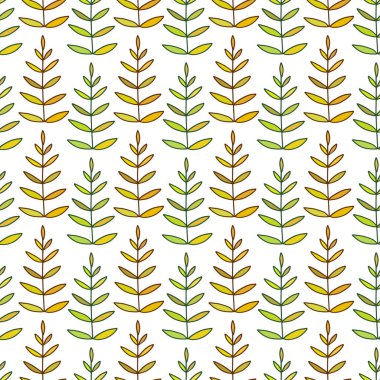 Sonbahar dikişsiz desen. Doğa arka planda kalıyor. Sarma, tekstil, duvar kağıdı tasarımı için sonbahar deseni