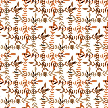 Sonbahar dikişsiz desen. Minimalist arka plan tasarımı. Vektör damalı desen. Modern sarma veya tekstil ekose tasarımı