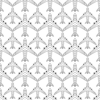 Uçak vektör deseni. Doğrusal uçak arka planı