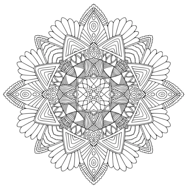 Mandala Ornamental Design Arte Vetorial Padrão Ornamento Único Página Para — Vetor de Stock