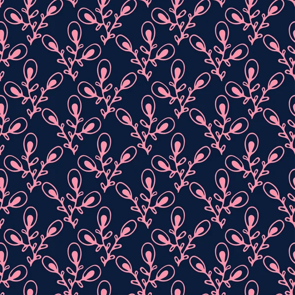 Vintage Wallpaper Background Floral Seamless Pattern Minimalist Textile Design Repeating — Stock Vector