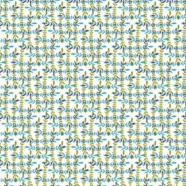 Florales Nahtloses Muster Grünes Hintergrunddesign Vektorkariertes Muster Modernes Verpackungs Oder — Stockvektor