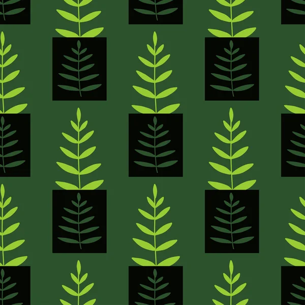 Deja Patrón Sin Costuras Fondo Estacional Moderno Colores Verdes Patrón — Archivo Imágenes Vectoriales