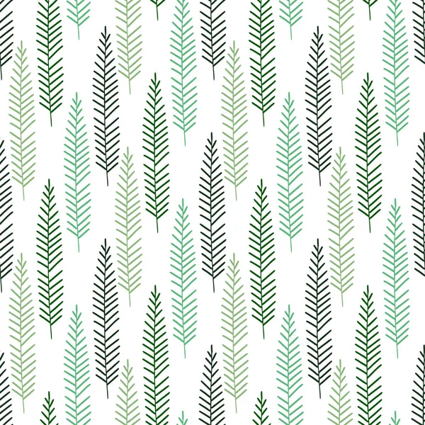 Fondo Sin Fisuras Naturaleza Diseño Patrones Árboles Estilizados Patrón Natural — Vector de stock