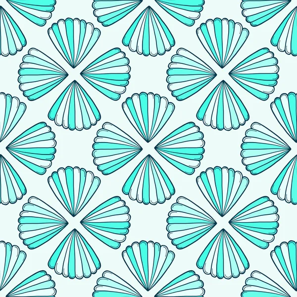 Dikişsiz vektör deseni. Basit soyut arka plan. Ambalaj kağıdı, tekstil tasarımı için illüstrasyon. Turkuaz renklerde dekoratif dikişsiz desen