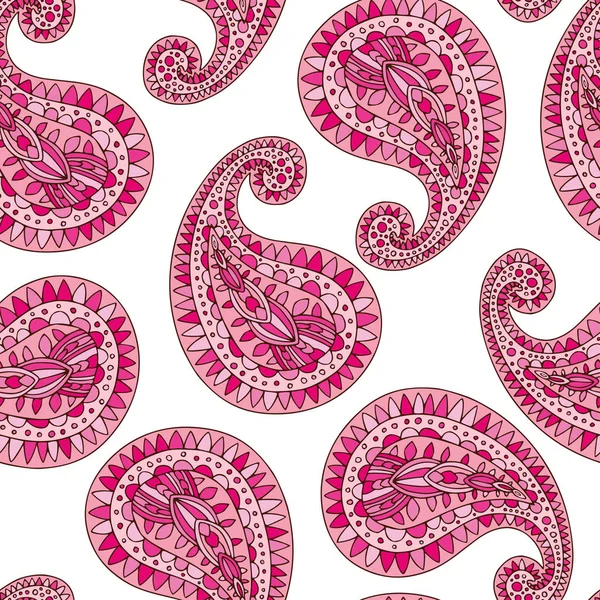 Decoratieve Paisley Patroon Indiase Textiel Ontwerp Paisley Naadloze Patroon Decoratieve — Stockvector