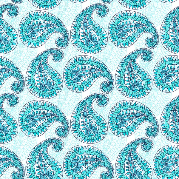 Koriste Paisley Kuvio Intialainen Tekstiilisuunnittelu Paisleyn Saumaton Kuvioija Koristeellinen Etninen — vektorikuva