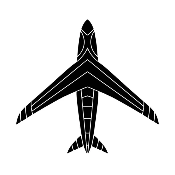 Airplane Silhouette Icon Vector Air Plane Illustration Travel Icon — Stock Vector