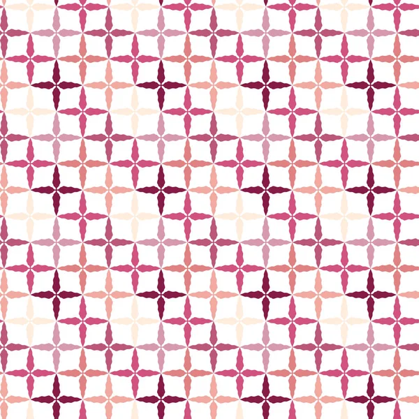 Современная Бесшовная Модель Яркий Дизайн Фона Геометрический Орнамент Розовых Цветах — стоковый вектор