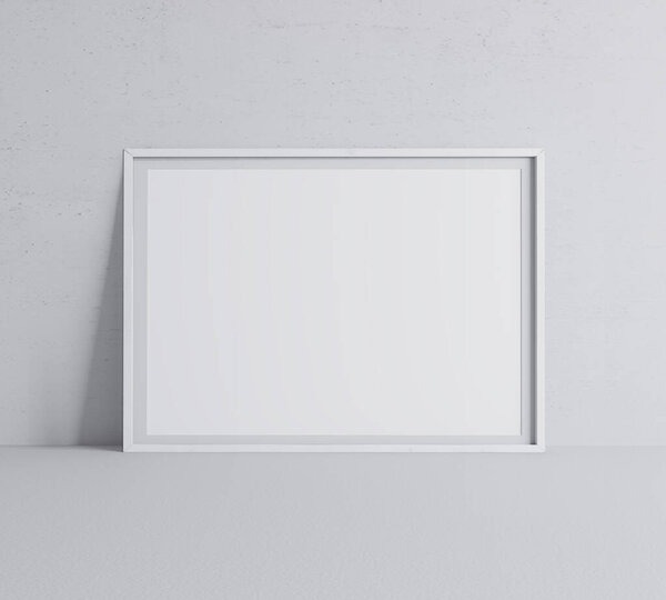 White empty frame mock up