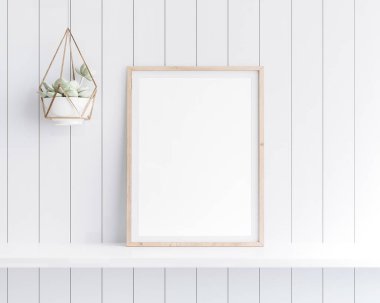 Ahşap çerçeve için yakın plan kıyı tarzında taklit 