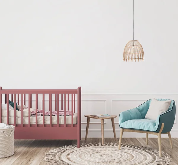 Kamar Bayi Dengan Warna Warni Kamar Tidur Modern Untuk Bayi — Stok Foto