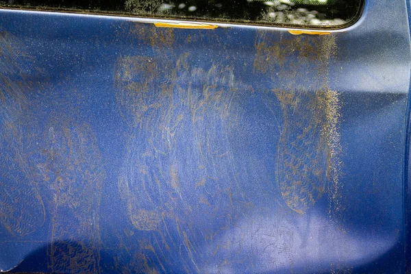 Texture Rusted Car Side Wall You Can See Lot Rust — Stock Photo, Image