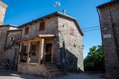 Antik çağ köyü macerino 'da bir dağda