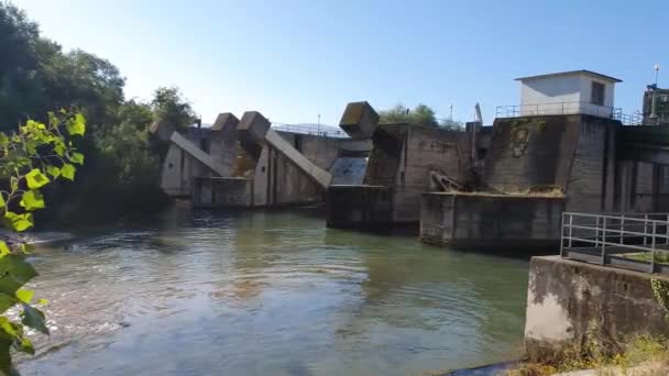 Polymeer Dam Provincie Terni Zomer Waar Ook Gaan Vissen — Stockvideo