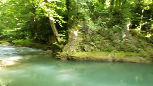 Rio negro que vem das cachoeiras marmore — Vídeo de Stock