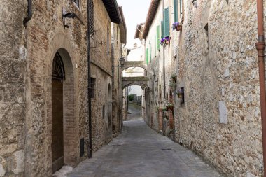san gemini,italy june 13 2020 :architecture of the town of San Gemini in medieval times