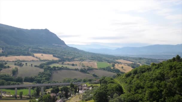 Landscape of terni and expressway terni perugia — Stock video