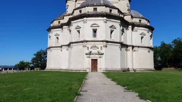 Todi Italská Červen 2020 Chrám Santa Maria Della Útěchu Todi — Stock video