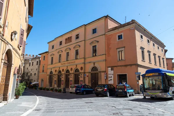 Todi Italia Junio 2020 Templo San Afortunado Todi Gran Campanario — Foto de Stock