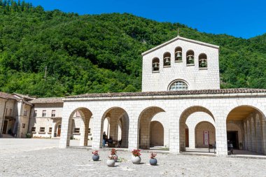 Rocca Porena, İtalya 5 Temmuz 2020: Rocca Porena 'da Santa Rita' nın yeni sntuario 'su