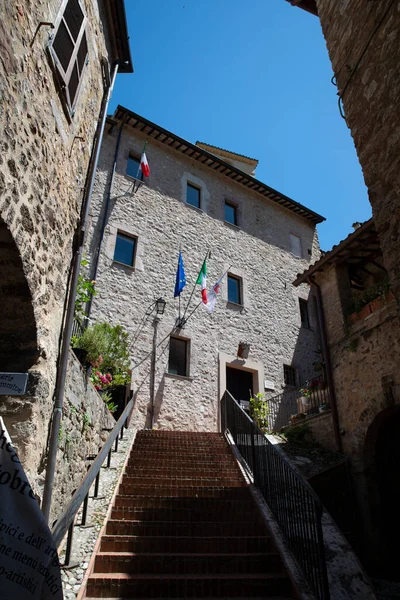 Scheggino Italia Julio 2020 Municipio Scheggino Provincia Perugia —  Fotos de Stock