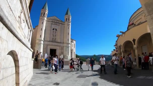 Cascia Italy July 2020 Cathedral Sanat Rida Cascia — стоковое видео