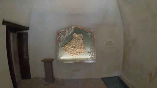 Roccaporena Italy July 2020 Mantle Santarida Cascia His Home — стокове відео