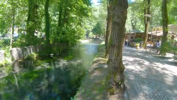 Scheggino Ιταλία Ιούλιος 2020 Πάρκο Μαύρο Ποτάμι Στην Πόλη Του — Αρχείο Βίντεο