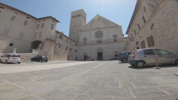 Assisi Italy Juli 2020 Katedralen San Rufino Assisi — Stockvideo