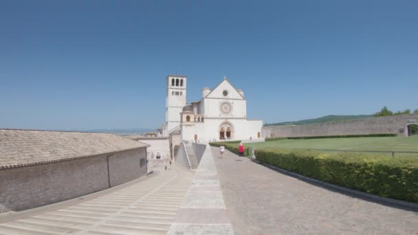 Assisi Italy July 2020 Basilica San Francesco Assisi Upper Part — Stock Video
