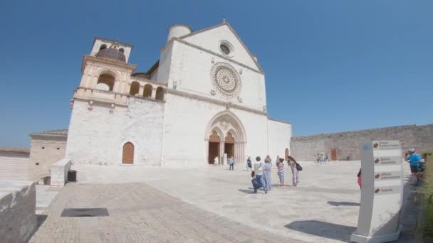 Assisi Italy July 2020 Basilica San Francesco Assisi Upper Part — 图库视频影像