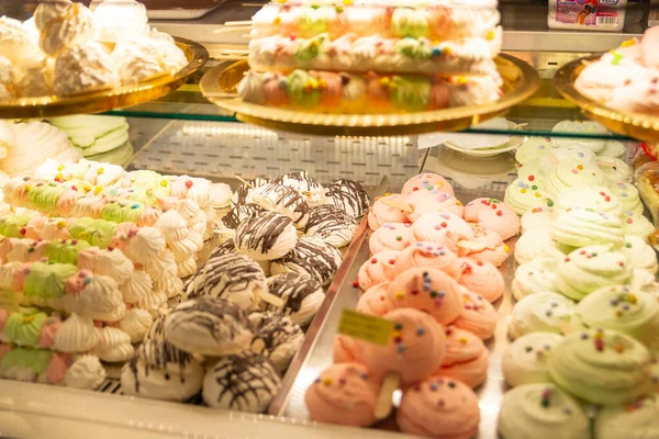 stock image assisi,italy july 11 2020:wonderful desserts in the pastry shop